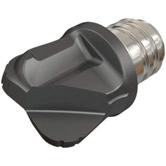 Iscar - MM HT-NCSR Grade IC908 Carbide Ball Nose Milling Tip Insert - TiAlN Finish, 2 Flutes, 12mm Cutting Diam, 5.5mm Depth of Cut, 11.1mm Extension, 0.118" Cnr Rad - USA Tool & Supply