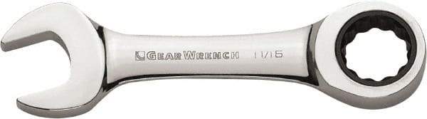 GearWrench - 1/2" 12 Point Combination Wrench - Chrome Vanadium Steel, Full Polish Finish - USA Tool & Supply