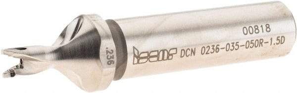 Iscar - 0.236" to 1/4" Diam, 1.5xD, 0.35" Max Depth, 1/2" Shank Diam, 2.87" OAL, Replaceable-Tip Drill - FCP, ICK, ICK-2M, ICM, ICN, ICP, iCP-2M Insert, 6 Seat Size, 51643898 Toolholder, Series SumoCham - USA Tool & Supply