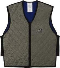 Ergodyne - Size M, Gray Cooling Vest - 36 to 38" Chest, Zipper Front, Nylon - USA Tool & Supply