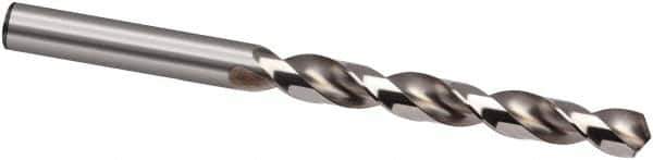 Guhring - 8.8mm 130° High Speed Steel Jobber Drill - Bright Finish, Right Hand Cut, Spiral Flute, 125mm OAL, Cone Relief Point - USA Tool & Supply