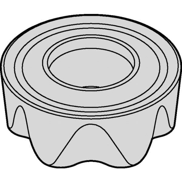 Kennametal - RCGT64 HF Grade KCPM40 Carbide Milling Insert - TiAlN/AlCrN Finish, 1/4" Thick, 3/4" Inscribed Circle - USA Tool & Supply