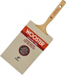 Wooster Brush - 3" Flat Nylon/Polyester Varnish Brush - 3-3/16" Bristle Length, 6-1/4" Maple Dowel Handle - USA Tool & Supply