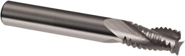 Guhring - 5/8", 1-1/4" LOC, 5/8" Shank Diam, 3-1/2" OAL, 3 Flute, Solid Carbide Square End Mill - Single End, Uncoated, Spiral Flute, 30° Helix, Right Hand Cut, Right Hand Flute, Series 3184 - USA Tool & Supply