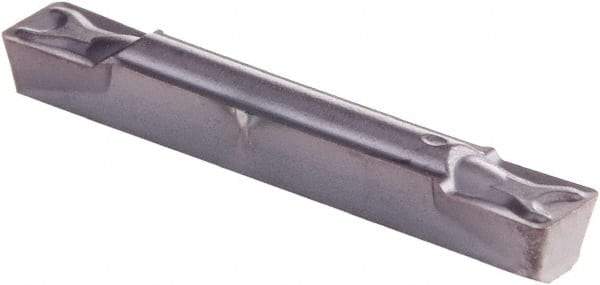 Kennametal - 0305G GMN Grade KCU25, 3.05mm Cutting Width Carbide Grooving Insert - 3.51mm Max Depth of Cut, Neutral, 0.41mm Corner Radius, AlTiN Finish - USA Tool & Supply