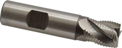 Interstate - 5/8" Diam, Fine Pitch, 3/4" LOC, 4 Flute Cobalt Roughing Square End Mill - Uncoated, 2-7/8" OAL, 5/8" Shank Diam, Single End - USA Tool & Supply