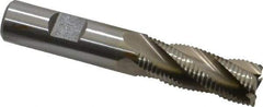 Interstate - 5/8" Diam, Fine Pitch, 1-5/8" LOC, 4 Flute Cobalt Roughing Square End Mill - Uncoated, 3-3/4" OAL, 5/8" Shank Diam, Single End - USA Tool & Supply
