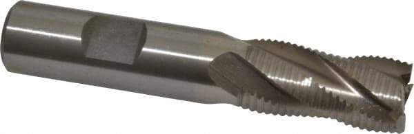 Interstate - 5/8" Diam, Fine Pitch, 1-1/4" LOC, 4 Flute Cobalt Roughing Square End Mill - Uncoated, 3-3/8" OAL, 5/8" Shank Diam, Single End - USA Tool & Supply