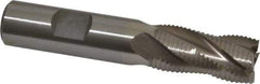 Interstate - 5/8" Diam, Fine Pitch, 1-1/4" LOC, 4 Flute Cobalt Roughing Square End Mill - Uncoated, 3-3/8" OAL, 5/8" Shank Diam, Single End - USA Tool & Supply