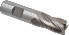 Interstate - 3/4" Diam, Fine Pitch, 1-1/4" LOC, 4 Flute Cobalt Roughing Square End Mill - Uncoated, 3-1/2" OAL, 3/4" Shank Diam, Single End - USA Tool & Supply
