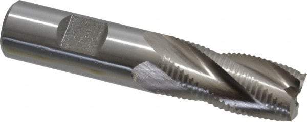 Interstate - 3/4" Diam, Fine Pitch, 1-5/8" LOC, 4 Flute Cobalt Roughing Square End Mill - Uncoated, 3-3/4" OAL, 3/4" Shank Diam, Single End - USA Tool & Supply