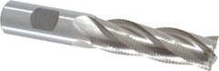 Interstate - 3/4" Diam, Fine Pitch, 2-1/2" LOC, 4 Flute Cobalt Roughing Square End Mill - Uncoated, 4-5/8" OAL, 3/4" Shank Diam, Single End - USA Tool & Supply