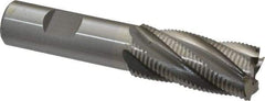 Interstate - 7/8" Diam, Fine Pitch, 1-7/8" LOC, 5 Flute Cobalt Roughing Square End Mill - Uncoated, 4-1/8" OAL, 3/4" Shank Diam, Single End - USA Tool & Supply