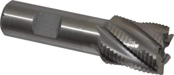 Interstate - 1" Diam, Fine Pitch, 1-1/8" LOC, 6 Flute Cobalt Roughing Square End Mill - Uncoated, 3-3/8" OAL, 3/4" Shank Diam, Single End - USA Tool & Supply