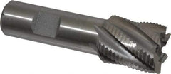 Interstate - 1" Diam, Fine Pitch, 1-1/8" LOC, 6 Flute Cobalt Roughing Square End Mill - Uncoated, 3-3/8" OAL, 3/4" Shank Diam, Single End - USA Tool & Supply