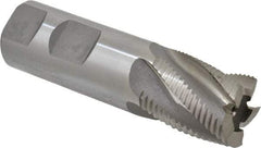 Interstate - 1" Diam, Fine Pitch, 1-1/8" LOC, 5 Flute Cobalt Roughing Square End Mill - Uncoated, 3-5/8" OAL, 1" Shank Diam, Single End - USA Tool & Supply