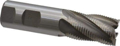 Interstate - 1" Diam, Fine Pitch, 1-5/8" LOC, 5 Flute Cobalt Roughing Square End Mill - Uncoated, 4-1/8" OAL, 1" Shank Diam, Single End - USA Tool & Supply