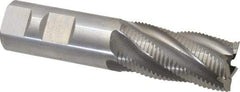 Interstate - 1" Diam, Fine Pitch, 2" LOC, 5 Flute Cobalt Roughing Square End Mill - Uncoated, 4-1/2" OAL, 1" Shank Diam, Single End - USA Tool & Supply