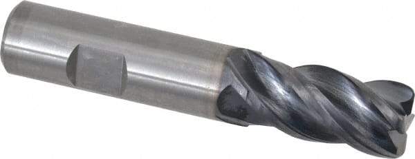 Kennametal - 3/4", 4 Flute, Solid Carbide, 0.09" Corner Radius End Mill - 4" OAL, 1-1/2" LOC - USA Tool & Supply