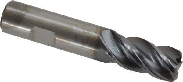 Kennametal - 3/4", 4 Flute, Solid Carbide, 0.12" Corner Radius End Mill - 4" OAL, 1-1/2" LOC - USA Tool & Supply
