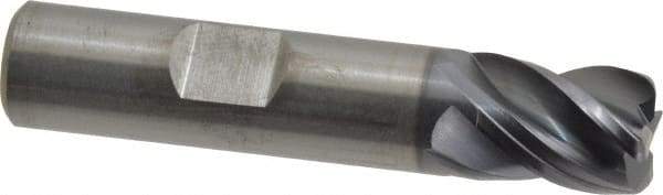 Kennametal - 1/2", 4 Flute, Solid Carbide, 0.06" Corner Radius End Mill - 2-1/2" OAL, 5/8" LOC - USA Tool & Supply