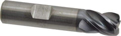 Kennametal - 1/2", 4 Flute, Solid Carbide, 0.06" Corner Radius End Mill - 2-1/2" OAL, 5/8" LOC - USA Tool & Supply
