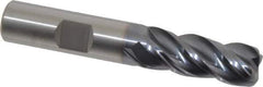 Kennametal - 1/2", 4 Flute, Solid Carbide, 0.09" Corner Radius End Mill - 3" OAL, 1-1/4" LOC - USA Tool & Supply