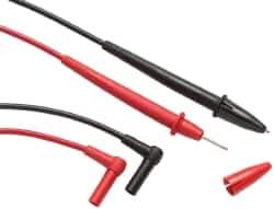 Fluke - Black/Red Electrical Test Equipment Leads - Use with Electrical Test Equipment with 4mm Adapters - USA Tool & Supply