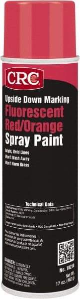CRC - 20 fl oz Red Marking Paint - 700' Coverage, Lead Free Formula, 528 gL VOC - USA Tool & Supply