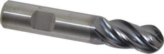 Kennametal - 5/8" Diam, 1-1/4" LOC, 4 Flute Solid Carbide Ball End Mill - AlTiN Finish, Single End, 3-1/2" OAL, 5/8" Shank Diam, Spiral Flute - USA Tool & Supply