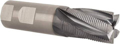 Kennametal - 1" Diam, Fine Pitch, 1-1/2" LOC, 5 Flute Solid Carbide Roughing Square End Mill - AlTiN Finish, 4" OAL, 1" Shank Diam, Centercutting, 20° Helix - USA Tool & Supply