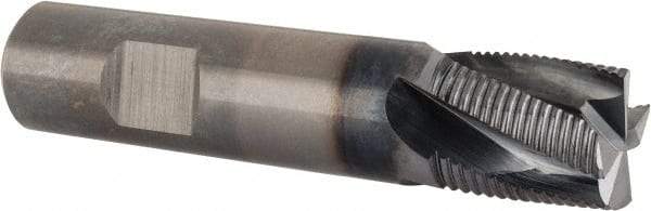 Kennametal - 3/4" Diam, Fine Pitch, 3/4" LOC, 4 Flute Solid Carbide Corner Chamfer Roughing End Mill - AlTiN Finish, 3-1/2" OAL, 3/4" Shank Diam, Single End, Centercutting, 25° Helix - USA Tool & Supply