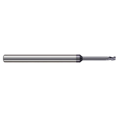 Harvey Tool - Corner Radius & Corner Chamfer End Mills; Mill Diameter (mm): 1.00 ; Mill Diameter (Decimal Inch): 0.0394 ; End Type: Corner Radius ; Corner Radius (mm): 0.10 ; Number of Flutes: 3 ; Material: Solid Carbide - Exact Industrial Supply