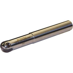 Tool-Flo - 3/4" Cut Diam, 3/4" Shank Diam, 6.281" OAL, Indexable Ball Nose End Mill - 1-3/4" Head Length, Straight Shank, TBN Toolholder, TBNR 750, TBRR 750 Insert - USA Tool & Supply