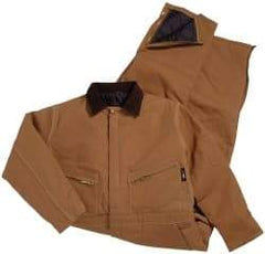 PRO-SAFE - Size M, Brown, Two Way Zipper, Cold Weather Coverall - Cotton, Nylon, 6 Pockets - USA Tool & Supply