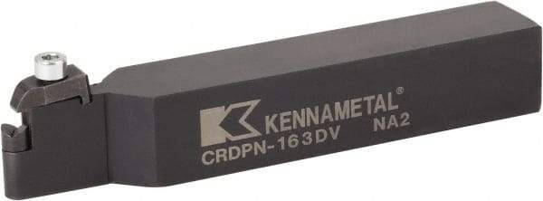 Kennametal - CRDP, Neutral Cut, 0° Lead Angle, 25mm Shank Height x 25mm Shank Width, Neutral Rake Indexable Turning Toolholder - 151.25mm OAL, RPGX060400E Insert Compatibility, Series V-Bottom Round - USA Tool & Supply