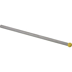 Made in USA - 1/2" Cut Diam, 1/4" Shank Diam, Ball Head Single Cut Burr - Carbide, 7/16" LOC, 6-1/2" OAL - USA Tool & Supply