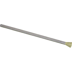 Made in USA - 1/2" Cut Diam, 1/4" Shank Diam, Inverted Cone Head Double Cut Burr - Carbide, 1/2" LOC, 6-1/2" OAL - USA Tool & Supply
