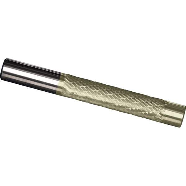 Made in USA - 12mm Diam, 50mm LOC, Solid Carbide Diamond Pattern Router Bit - Right Hand Cut, 100mm OAL - USA Tool & Supply