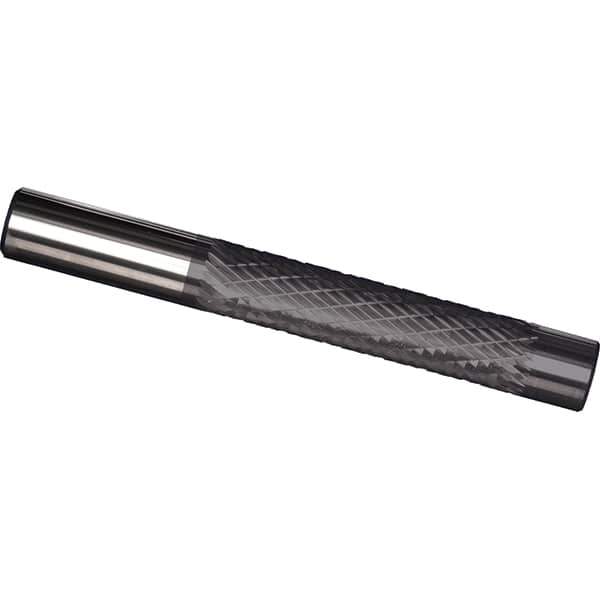 Made in USA - 1/4" Diam, 1-1/4" LOC, Solid Carbide Diamond Pattern Router Bit - Right Hand Cut, 3" OAL, 1/4" Shank Diam, Use on Cast Iron, Stainless, Steel, Titanium - USA Tool & Supply