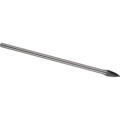 Made in USA - 1/2" Cut Diam, 0.2362" Shank Diam, Tree Head Single Cut Burr - Carbide, 25mm LOC, 175mm OAL - USA Tool & Supply