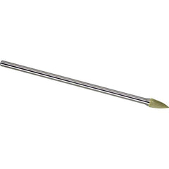 Made in USA - 1/2" Cut Diam, 0.2362" Shank Diam, Tree Head Single Cut Burr - Carbide, 25mm LOC, 175mm OAL - USA Tool & Supply