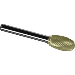 Made in USA - 16mm Cut Diam, 0.2362" Shank Diam, Oval Head Chipbreaker Cut Burr - Carbide, 25mm LOC, 70mm OAL - USA Tool & Supply