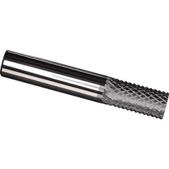 Made in USA - 1/4" Diam, 1" LOC, Plain End, Solid Carbide Diamond Pattern Router Bit - Right Hand Cut, 3" OAL, 1/4" Shank Diam, Use on Carbon & Honeycomb, Carbon Fiber, Composite, Fiberglass, Graphite - USA Tool & Supply