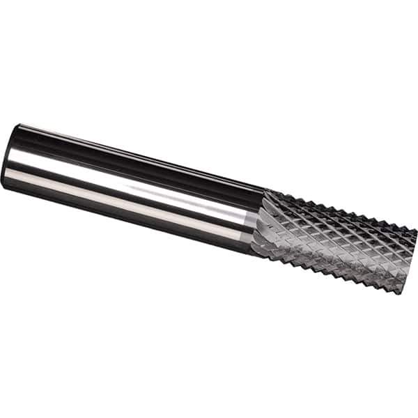 Made in USA - 3/16" Diam, 5/8" LOC, Plain End, Solid Carbide Diamond Pattern Router Bit - Right Hand Cut, 2" OAL, 3/16" Shank Diam, Use on Carbon & Honeycomb, Carbon Fiber, Composite, Fiberglass, Graphite - USA Tool & Supply