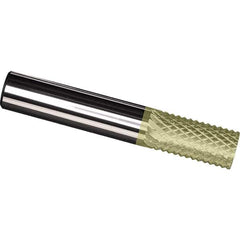 Made in USA - 1/8" Diam, 1/2" LOC, Plain End, Solid Carbide Diamond Pattern Router Bit - Right Hand Cut, 1-1/2" OAL, 1/8" Shank Diam, Use on Carbon & Honeycomb, Carbon Fiber, Composite, Fiberglass, Graphite - USA Tool & Supply