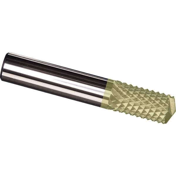 Made in USA - 1/4" Diam, 1" LOC, Drill Point End, Solid Carbide Diamond Pattern Router Bit - Right Hand Cut, 3" OAL, 1/4" Shank Diam, Use on Carbon & Honeycomb, Carbon Fiber, Composite, Fiberglass, Graphite - USA Tool & Supply