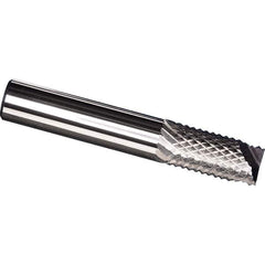 Made in USA - 3/8" Diam, 1" LOC, End Mill End, Solid Carbide Diamond Pattern Router Bit - Right Hand Cut, 2-1/2" OAL, 3/8" Shank Diam, Use on Carbon & Honeycomb, Carbon Fiber, Composite, Fiberglass, Graphite - USA Tool & Supply