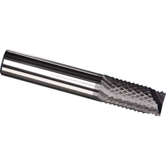 Made in USA - 3/32" Diam, 3/8" LOC, End Mill End, Solid Carbide Diamond Pattern Router Bit - Right Hand Cut, 1-1/2" OAL, 1/8" Shank Diam, Use on Carbon & Honeycomb, Carbon Fiber, Composite, Fiberglass, Graphite - USA Tool & Supply