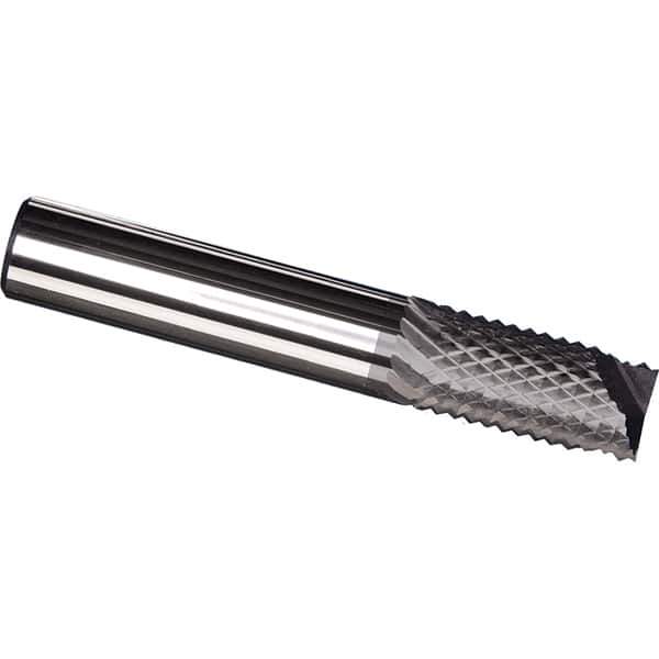 Made in USA - 3/8" Diam, 1" LOC, End Mill End, Solid Carbide Diamond Pattern Router Bit - Right Hand Cut, 2-1/2" OAL, 3/8" Shank Diam, Use on Carbon & Honeycomb, Carbon Fiber, Composite, Fiberglass, Graphite - USA Tool & Supply